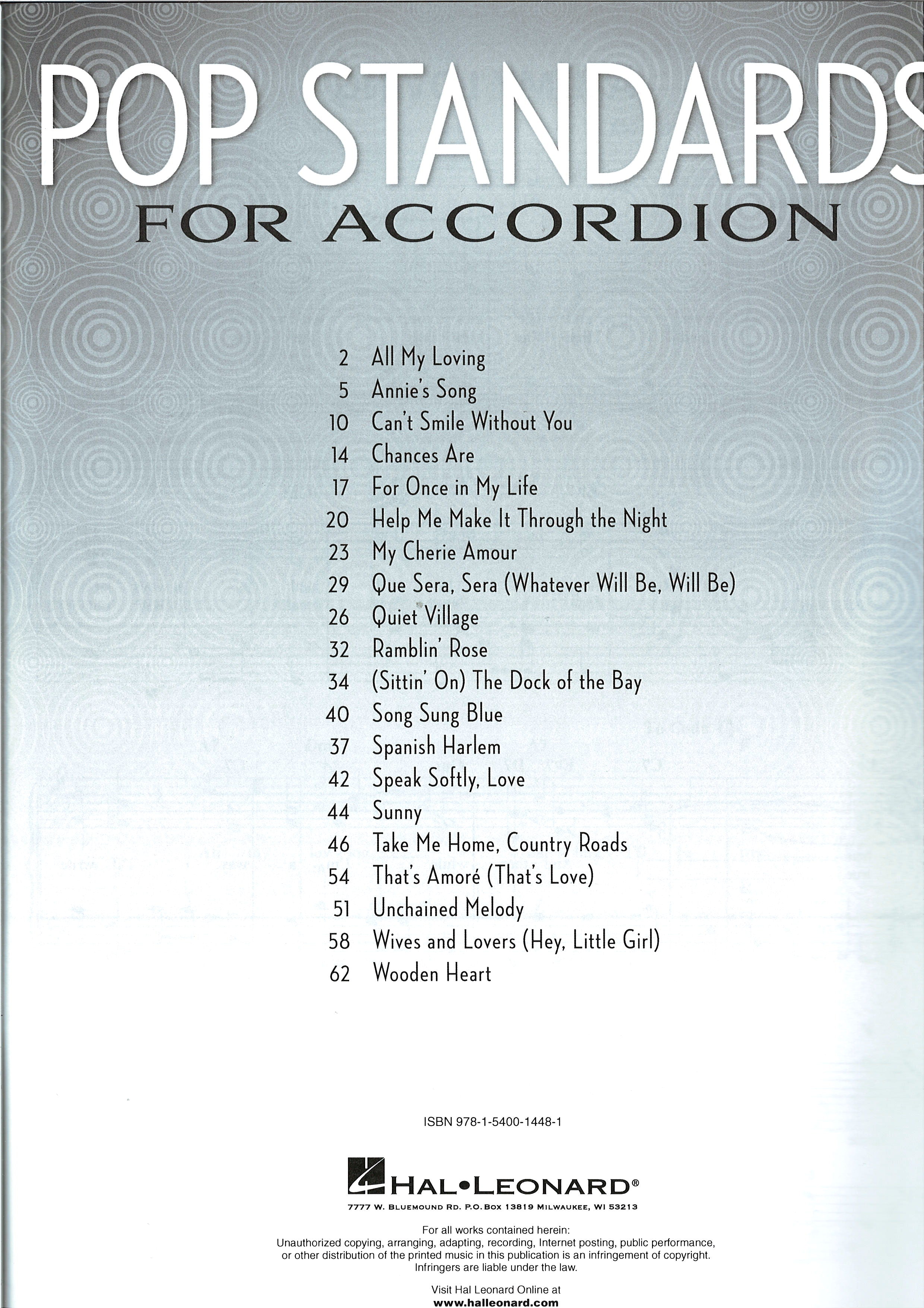 Pop Standards for Accordion