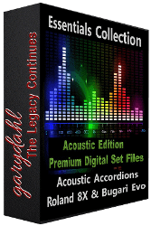 Digital Accordion Sound Sets: The Essentials Collection Acoustic Edition for Bugari Evo & Roland FR-8x