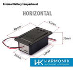 Compartimento de batería horizontal