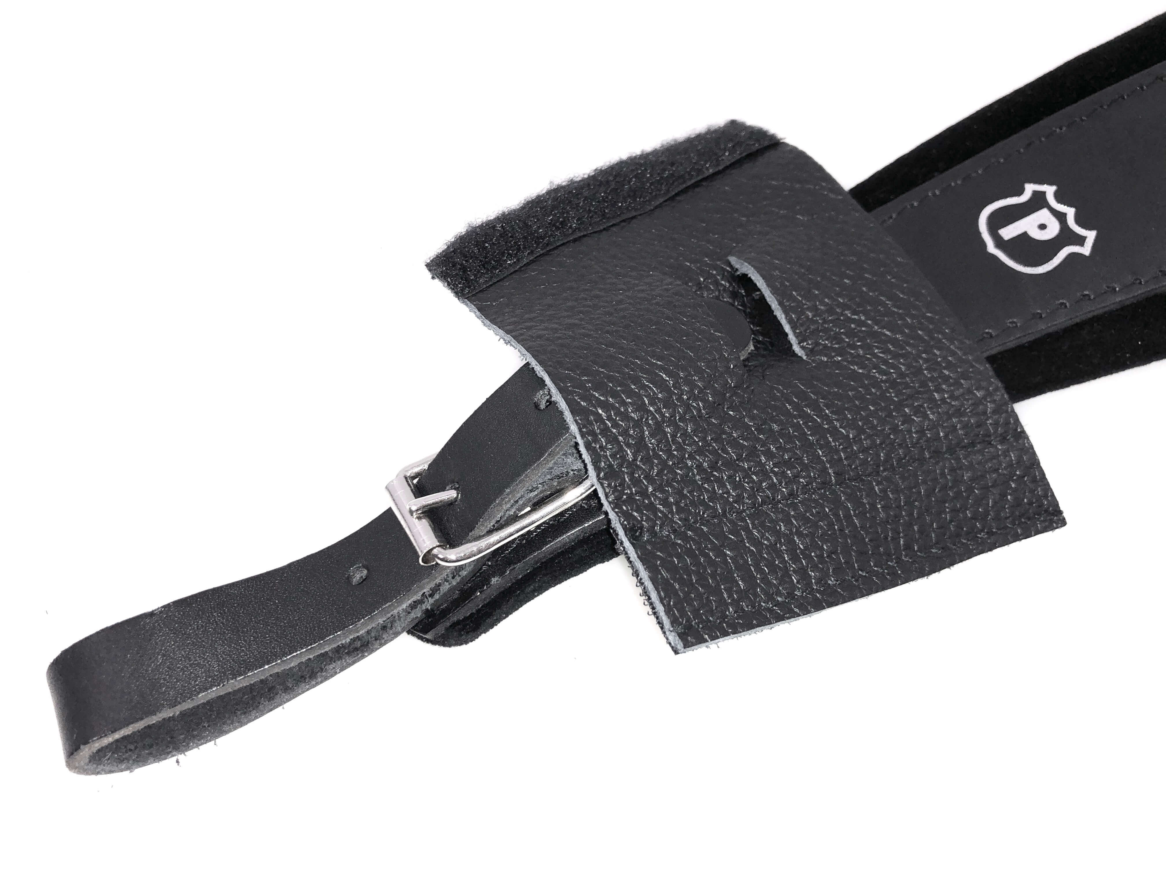 Black Leather Strap Buckle Covers