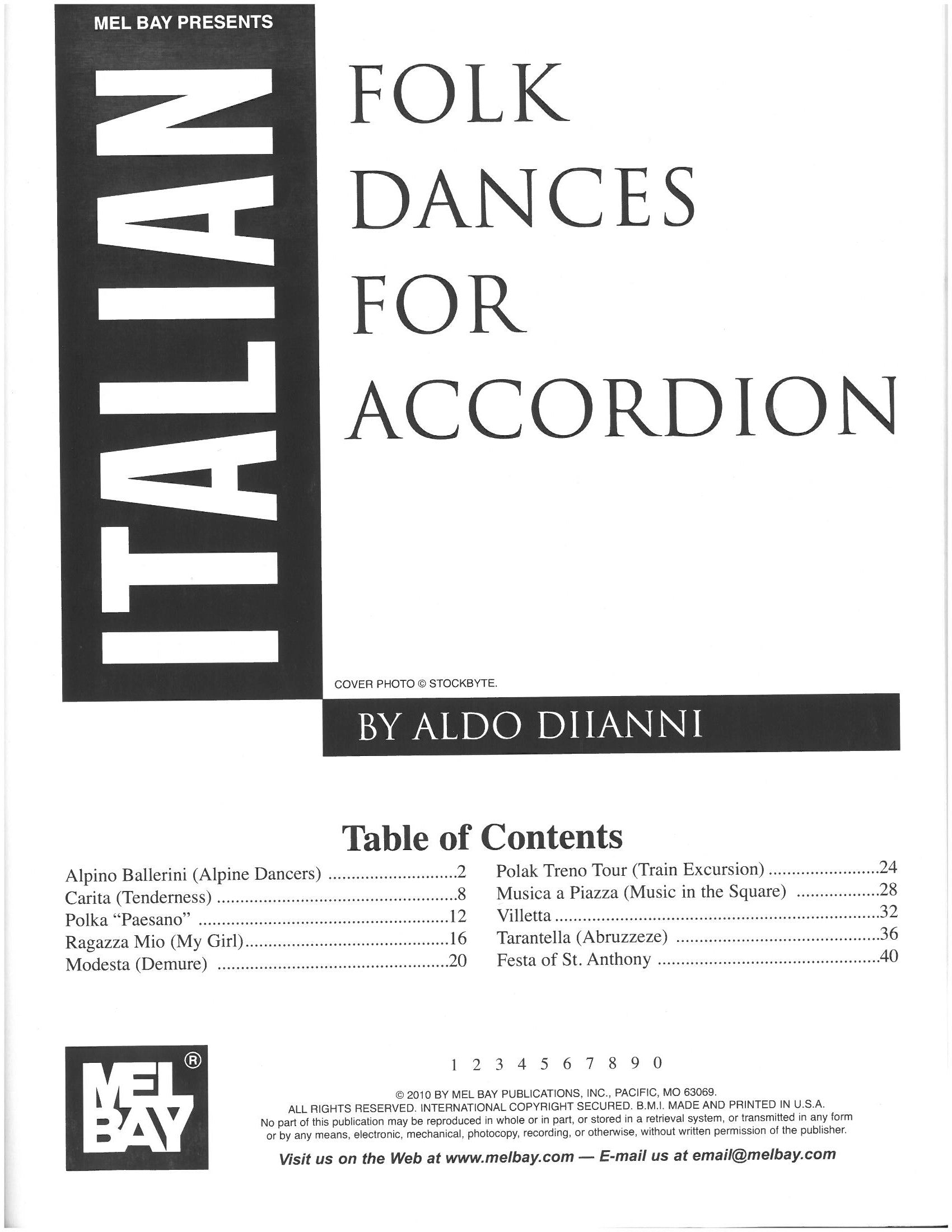 Danzas folklóricas italianas para acordeón